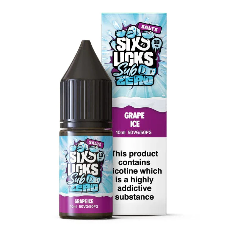 Six Licks Sub Zero 10ml Nic Salts - Image 4
