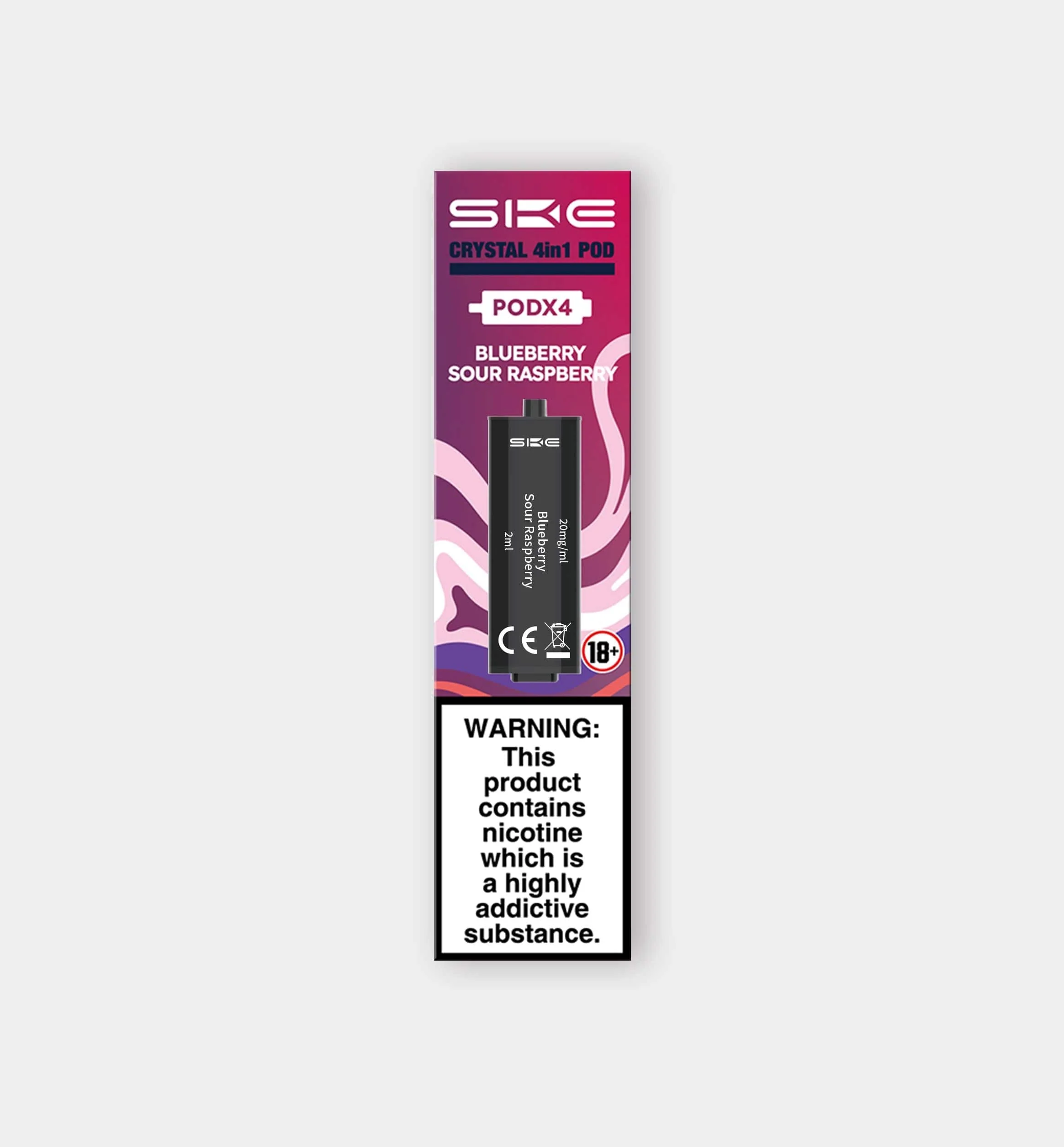 SKE Crystal 4 in 1 2400 Disposable Pre-Filled Replacement Pods (4 Pack) - Image 8